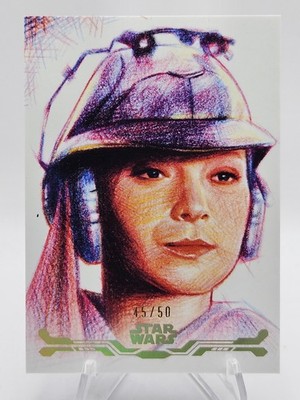 2025 Topps Star Wars Smugglers Outpost #SAS-99 Zam Wesell Stellar Art Gold /50