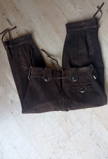 Spodnie skórzane Ludwig - 1886 Alpen Tradycyjne rozm. 29 pas 37 cm ok. XS Oktoberfest brązowe