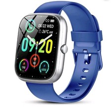 NIB 1.91" HD Screen Smart Bracelet Bluetooth Blue Silicone Multifunctional