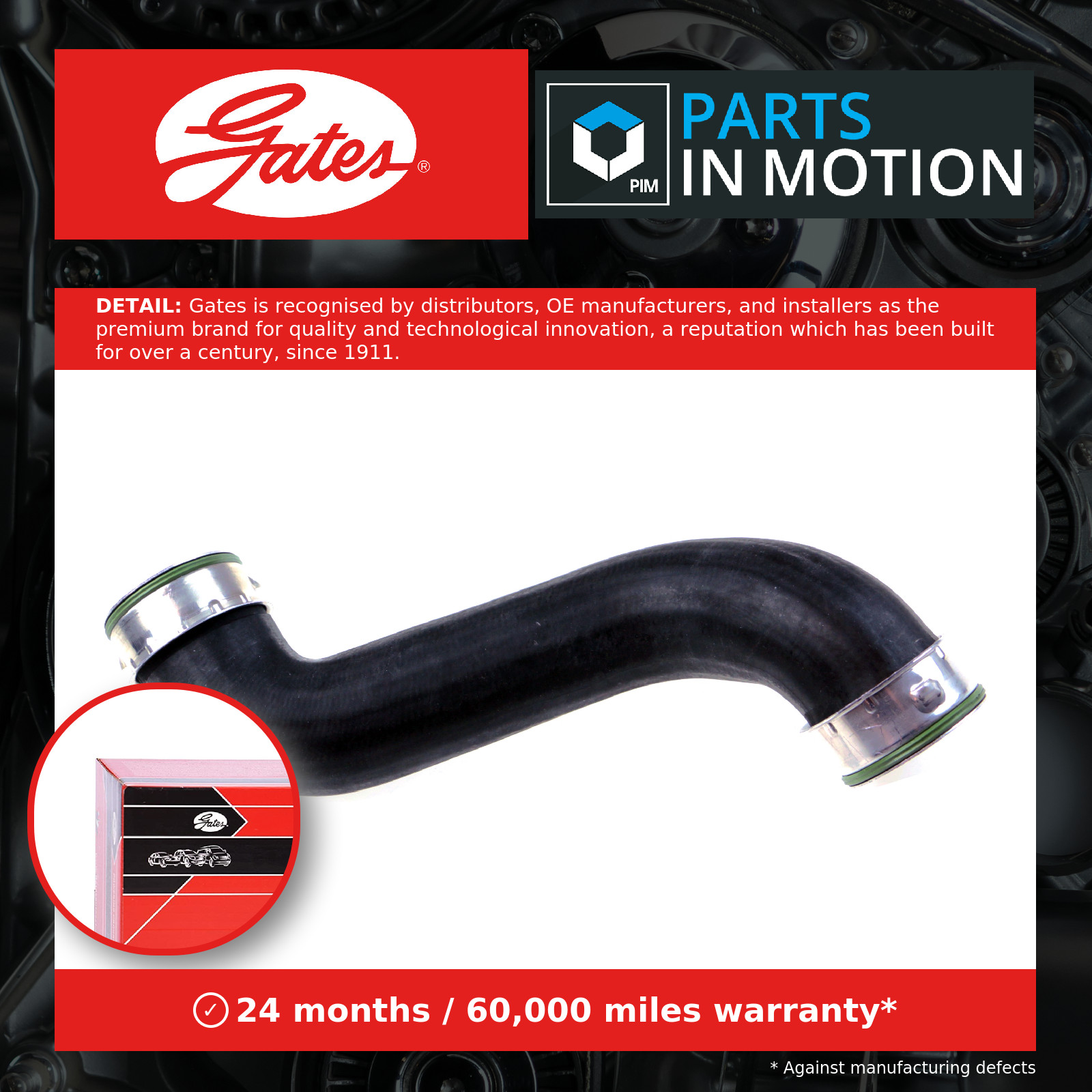 Turbo Hose 09-0389 Gates Charger 1220914 3M219C606BA 7M3145737 417710389 Quality