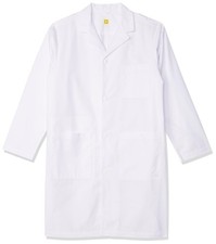 WonderWink Men's Wonderlab Long Lab Coat Medium White