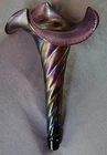 Fenton Iridized Purple Carnival Glass Epergne Vase Only Jack In The Pulpit 8 In