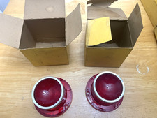 1961 Pontiac Star Chief Stop Tail Light Lens Set Lr W Trim Glo-brite 5952364