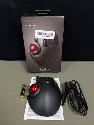 ELECOM Trackball Mouse Wireless, Ergonomic Mouse, 3 Device Connection, Wired (US