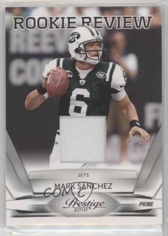 2010 Panini Prestige Rookie Review Materials Prime 46/50 Mark Sanchez #1 5x0