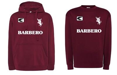 Vintage 80er Jahre Stier Sweatshirt Fußball mit Kapuze oder ohne Granate Turin Friseur