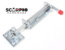 Animal Gate Bolt Spring Loaded Heavy Duty Drop Shoot Garage Stable with Keep