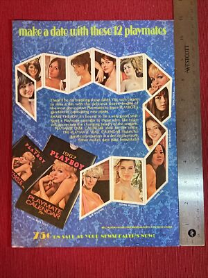 1967 Playboy Playmate Calendar Offer Print Ad - Great To Frame!