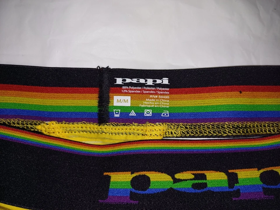 2 TANGAS PAPI ROPA INTERIOR HOMBRE, COLOR: PATRÓN GRIS Y PATRÓN AMARILLO TALLA: MEDIANA Foto 3 de 4