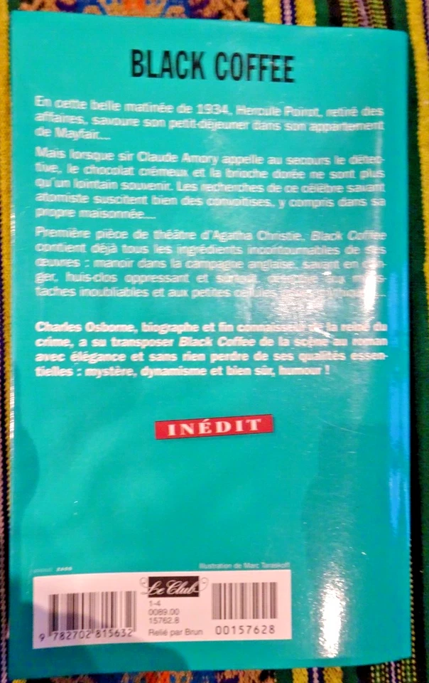 Black Coffee | Agatha Christie | Grand Livre du Mois | 1998 *Polar Broché *T B E - Photo 2/4