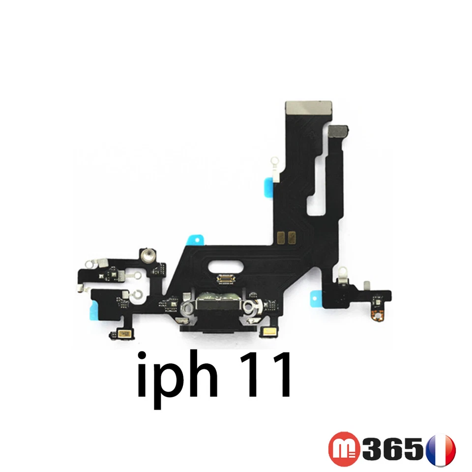 NAPPE CHARGEUR IPHONE 11 DOCK CONNECTEUR DE CHARGE + Microphone iphone11 - Photo 1/1