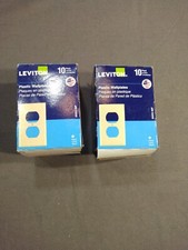 10 Leviton Ivory 1-Gang Duplex Outlet Receptacle Plastic Wallplate Covers 86003