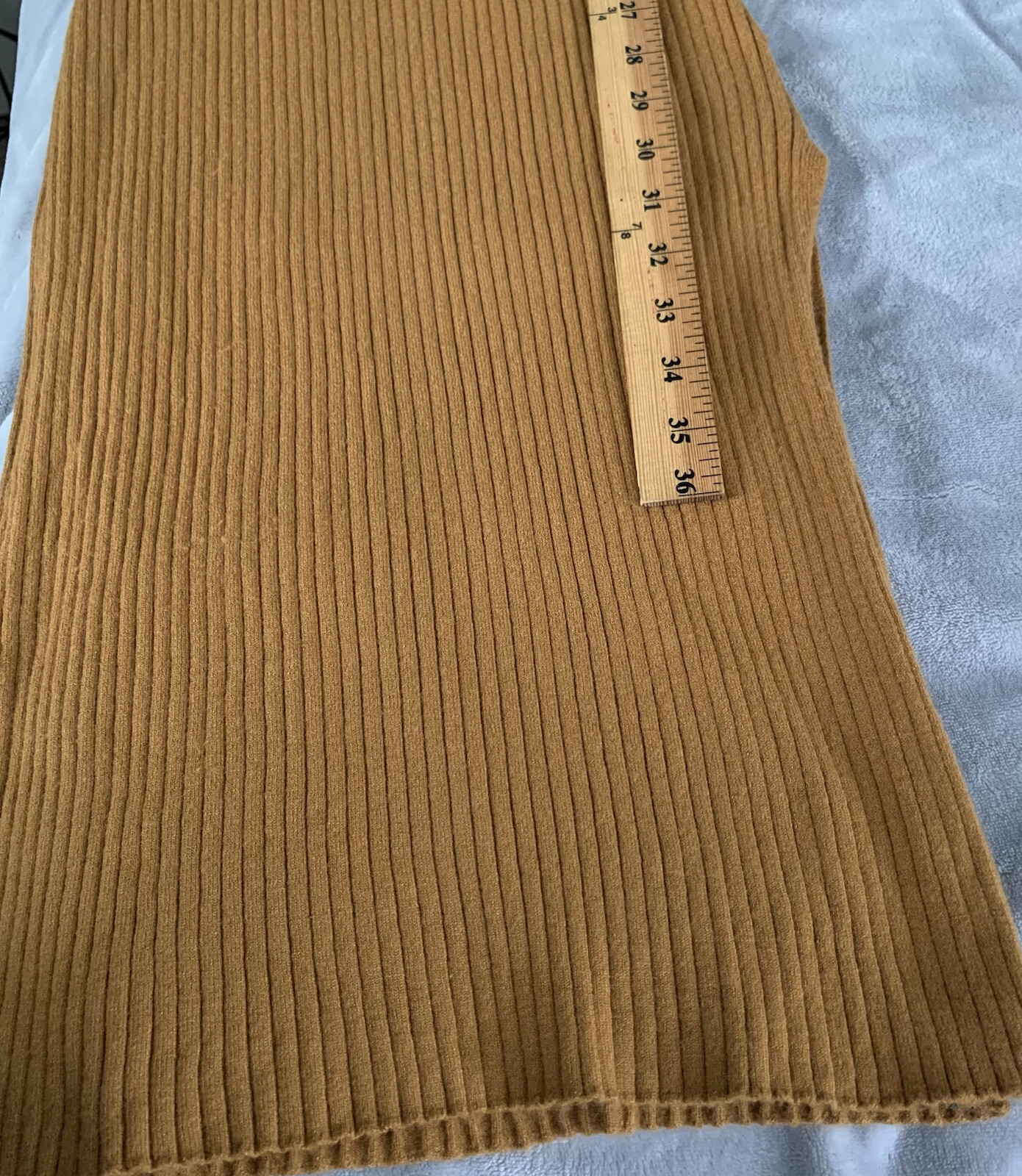 Double zero fitted LARGE halter ribbed camel soft… - image 7