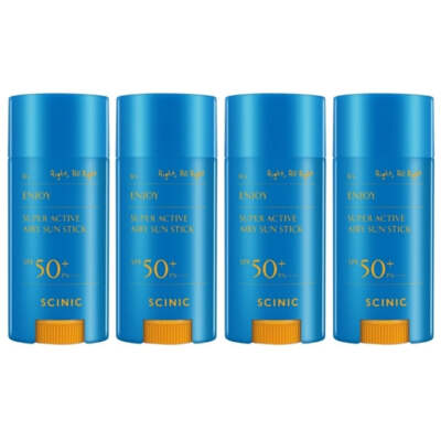 SCINIC Enjoy Super Active Airy Sun Stick SPF50+ PA++++ 15g*4Pcs - FREE SHIPPING