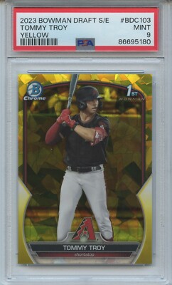 PSA 10 2023 BOWMAN DRAFT CHROME SAPPHIRE EDITION YELLOW BDC103 