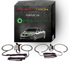 Kit de anillo de halo de faros LED ojo de ángel verde para faros Pontiac G8 2008-2009