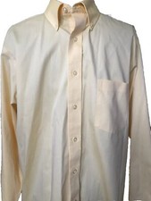 Chaps Light Yellow Non-Iron 16 1/2 34/35 Sleeve Dress Shirt Cotton Long Sleeve