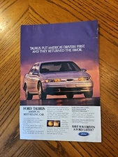 Vintage Ford Motor Company Magazine Print Ad Taurus 1994