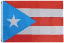 2x3 Puerto Rico Light Blue Premium Quality 2'x3' 68D Rough Tex Nylon Flag Banner