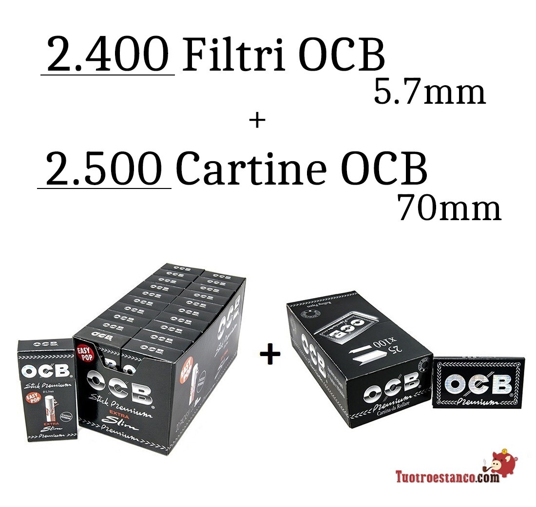 Filtri OCB pretagliati 5,7 mm + Carte OCB doppia finestra 70mm