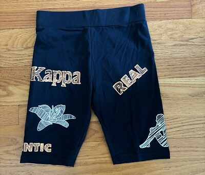 Kappa Authentic Graphik Teresa Bike Shorts Women s Small Multicolor Casual New