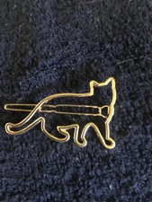 Cat Barrette about 3 inches wide, nice metal, on sale for 2 for 5.00