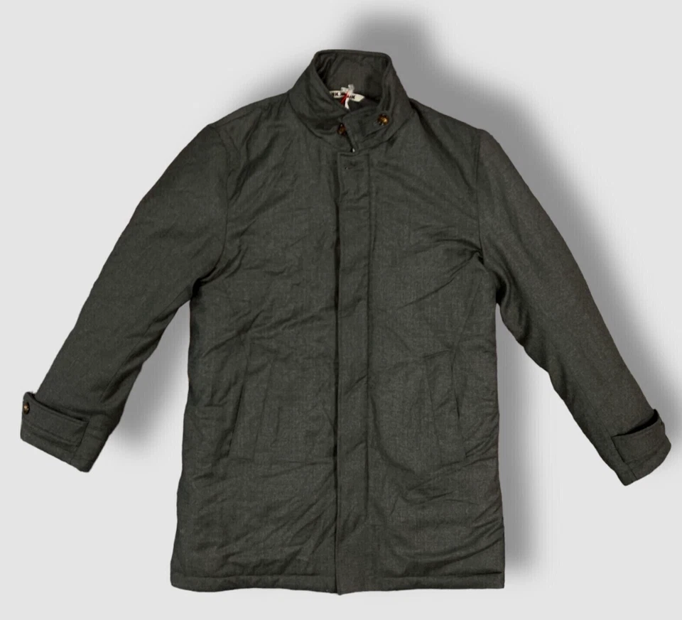 Kired by Kiton men's Grey Wool/ Cashmere Car Coat Parka- 48 us/58 eu -msrp $1895 - Image 2 of 4