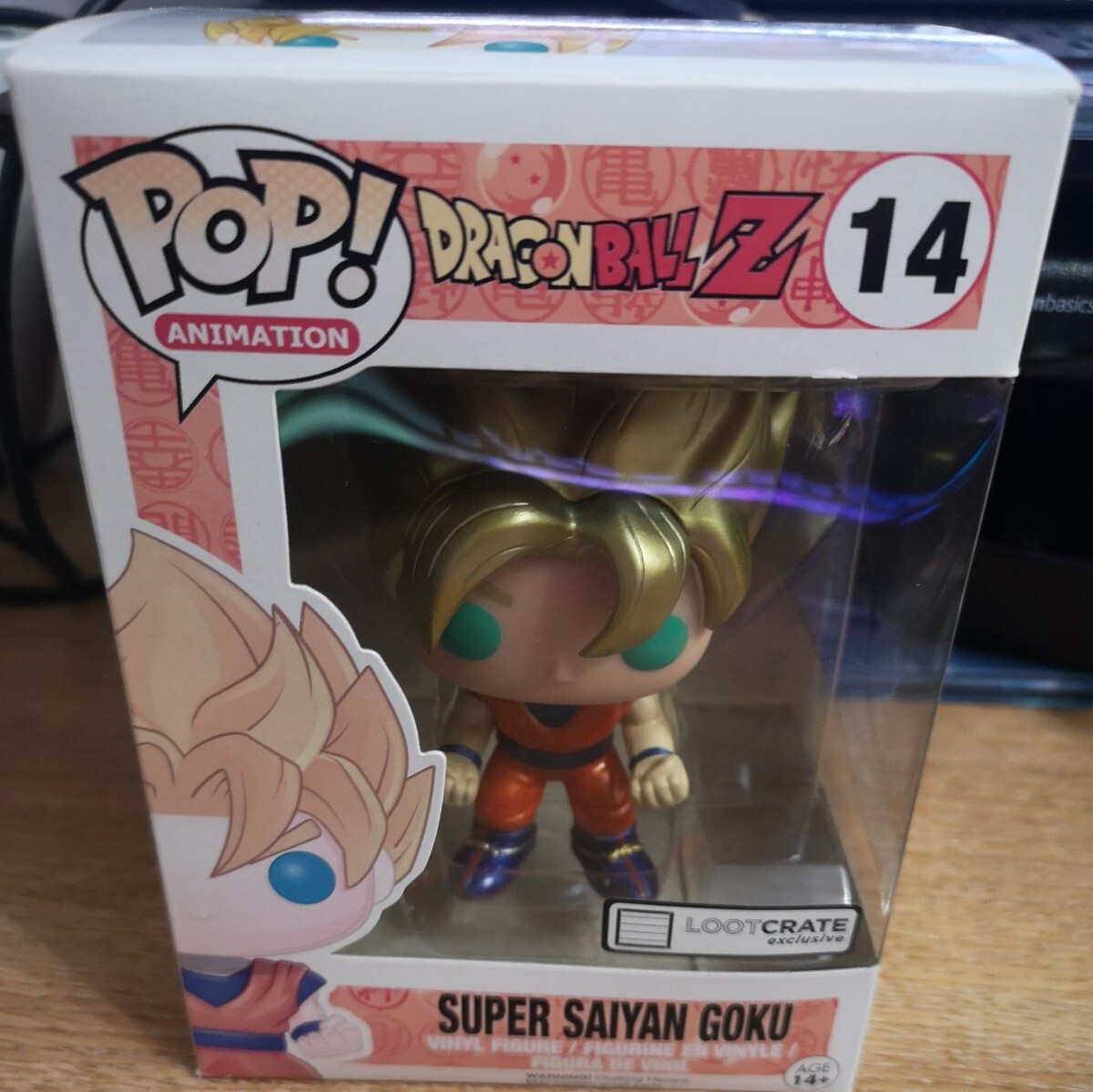 Funko Pop Animation Metallic Super Saiyan Goku #14 Lootcrate Exclusive
