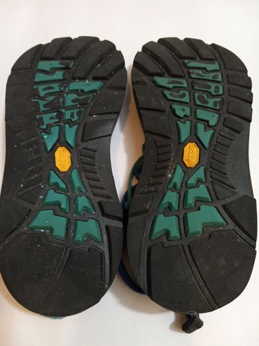 CHACO Vibram Sole Women's Sport Hiking Sandals Green Blue Strappy Size 8 - Picture 6 of 6