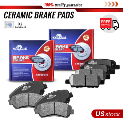 Front Rear Ceramic Brake Pads Kit For Nissan Rogue Maxima Sentra Select Juke