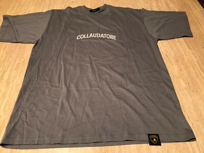 AUTOMOBILI LAMBORGHINI COLLAUDATORE MENS T-SHIRT GRAY SIZE XL OEM