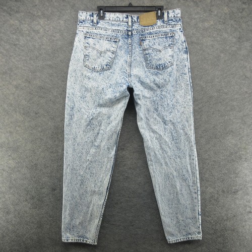 Jeans Levis de Colección Para Hombres 36x33 Relajado Cónico Lavado Ácido Naranja Pestaña Años 90 EE. UU. Denim - Imagen 14 de 20