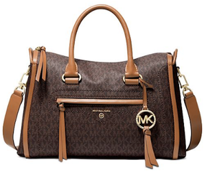 michael michael kors carine leather medium satchel
