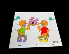 Keith Haring Sesame Street Production Cels Count To 10 Original Hand Painted
