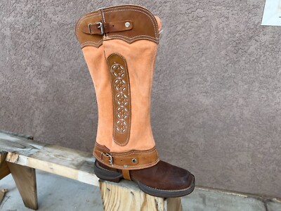 Polainas Charra - Chaps Courts D'Équitation Western Marron (Neufs, Fabriqués Au Mexique)
