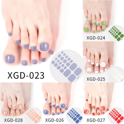 Toenail Stickers Self-Adhesive 3D Nail Foils Full Wraps Strips INS Nail Sliders