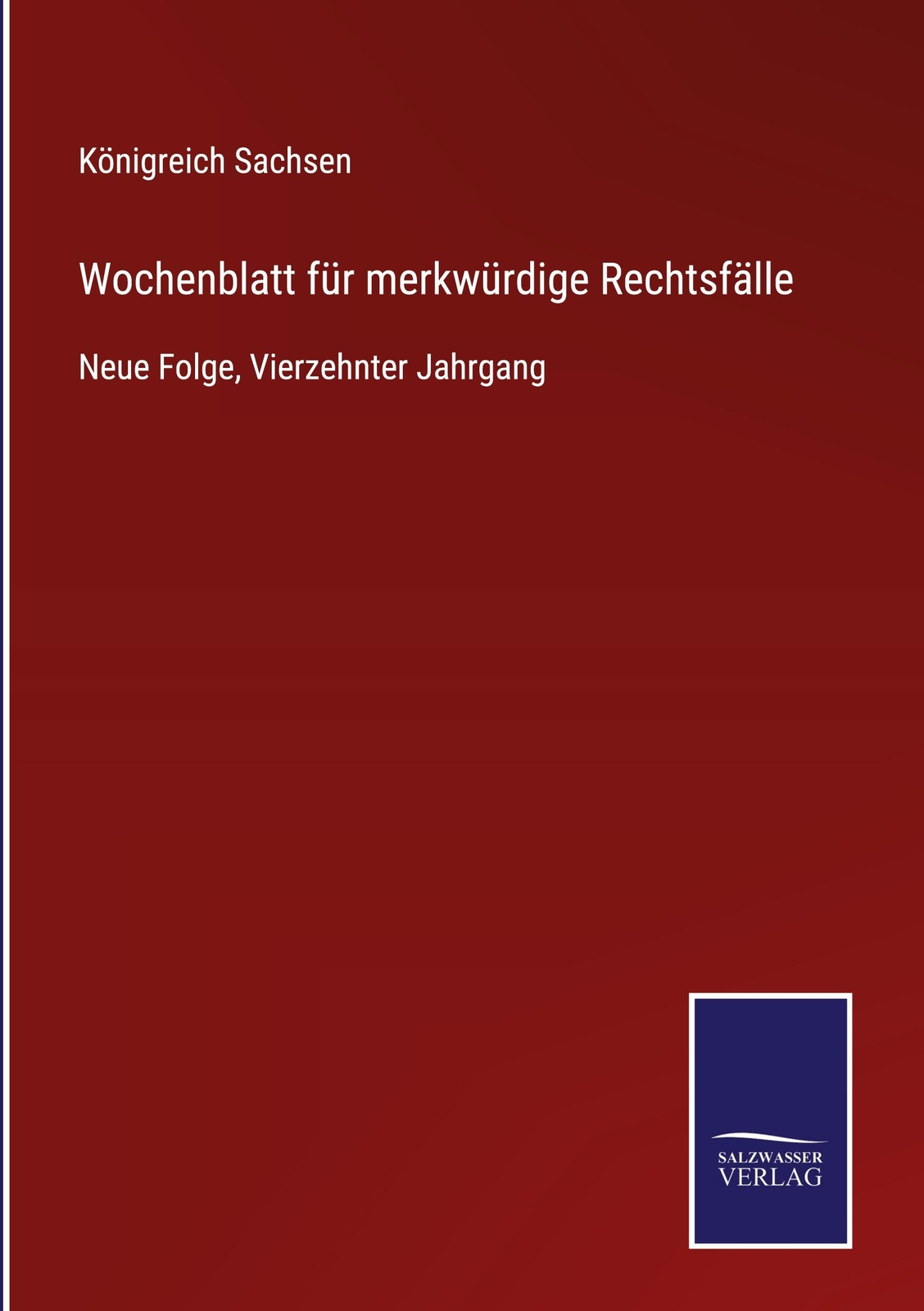 Thumbnail - Wochenblatt Für Merkwürdige Rechtsfälle