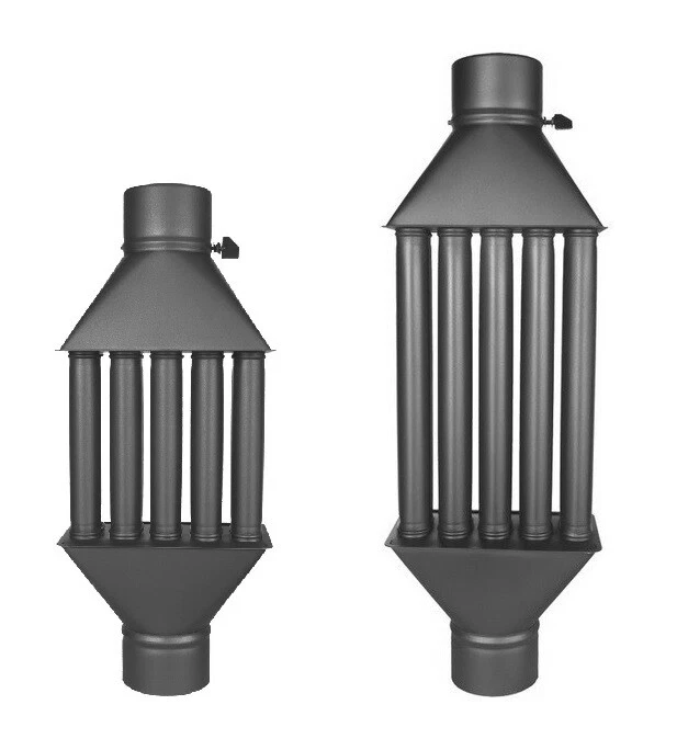 5.2in / 130mm Flue Pipe Heat Exchanger with Valve Radiator Woodburner  Fireplace | eBay