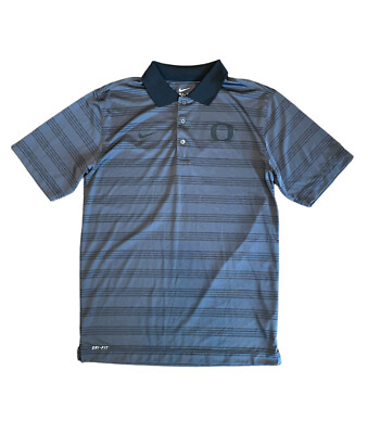 Nike Oregon Ducks Dri-Fit Gray College Football Polo Men s Size Small