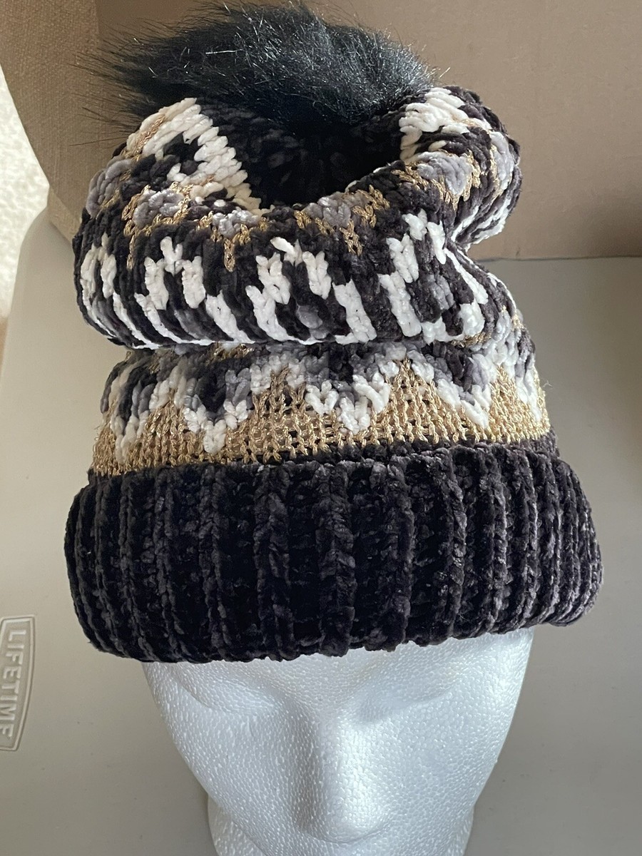 FREE PEOPLE CHALET FAIRISLE POM POM BEANIE IN BLACK COMBO  display picture 3