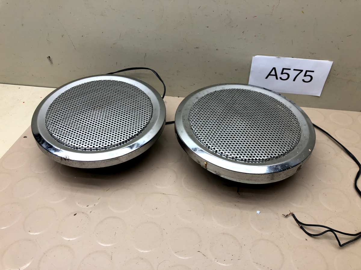 Vintage Pair of Car Speakers with Chrome Covers - Japan | eBay