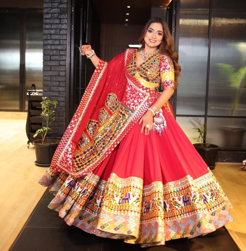 Special Designer Ghagra Choli Lehenga skirt for women Gujarati