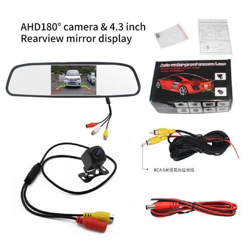 4.3" Backup Camera Mirror Car Rear View Reverse Night Vision Parking System 170° - Picture 12 of 12