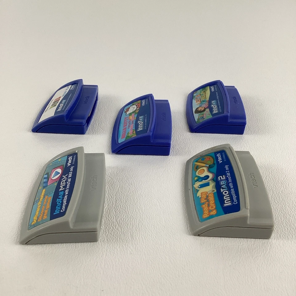 VTech InnoTab Game Cartridge Lot Disney Pixar Hello Kitty Dora Explorer Read - Image 3 of 4