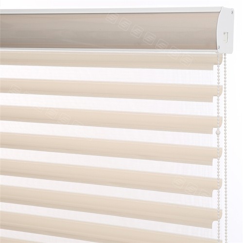 Shangri-La Roller Shades Zebra Sheer Blinds Corded Light Filtering Shades - Photo 7/25