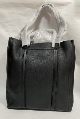 New☆Marc Jacobs the Tag Tote Black Leather Shoulder Bag | eBay