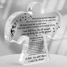 Acrylic Memorial Plaque For Loved Ones With Messages Sympathy Gifts Display NEW