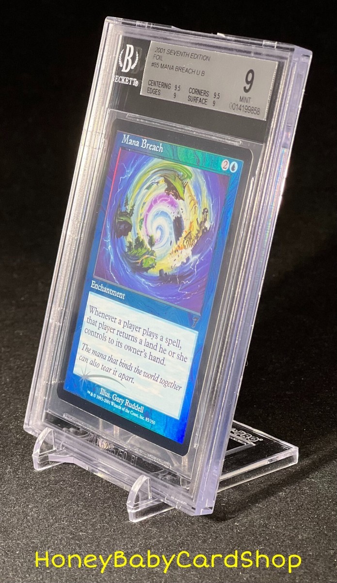 MTG Seventh Edition Foil 2001 Mana Breach BGS 9.0Q++ (Quad++) MINT