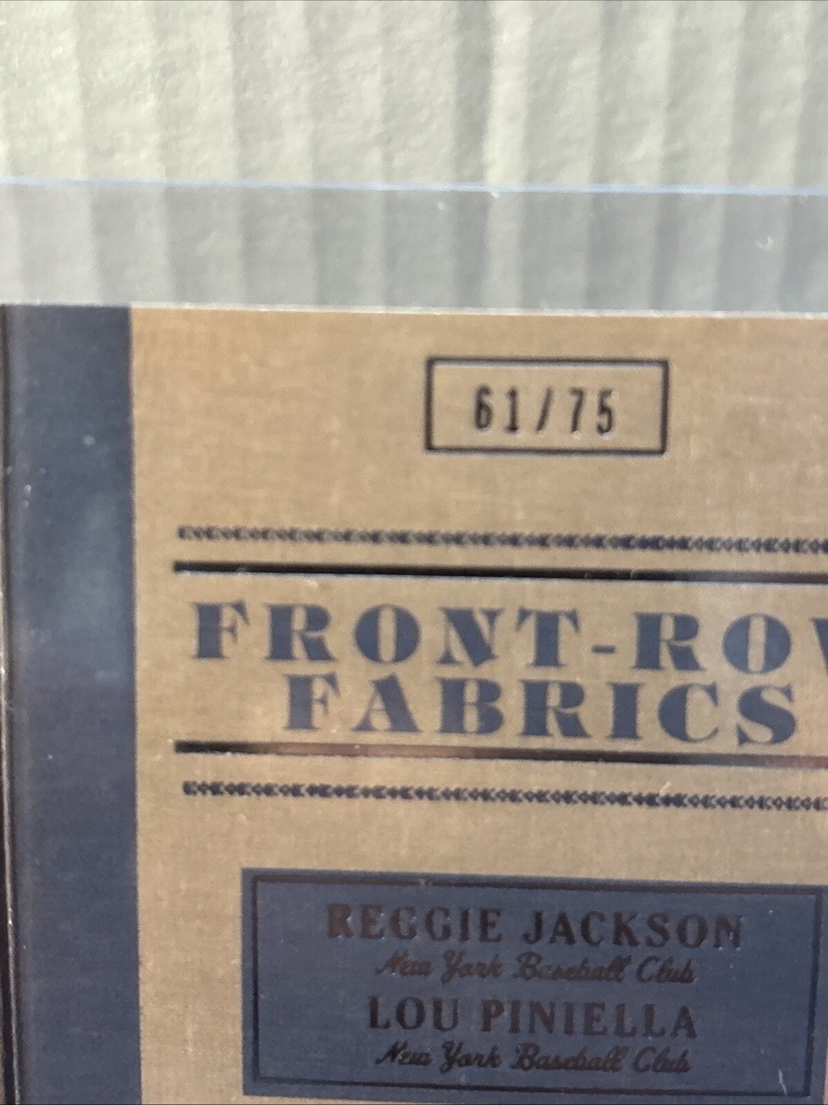 Maglia sporca 2013 America Pastime Reggie Jackson Lou Piniella #61 75 prima fila