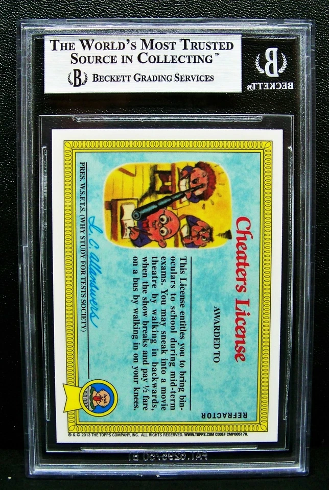 GARBAGE PAIL KIDS 2013 Chrome 1st Series #8a ADAM Bomb REFRACTOR -psa BGS 9 MINT - Image 2 of 2